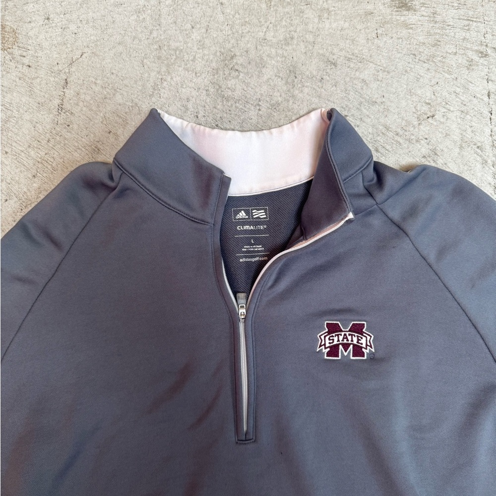 Adidas Dark Gray Quarter-Zip Pullover